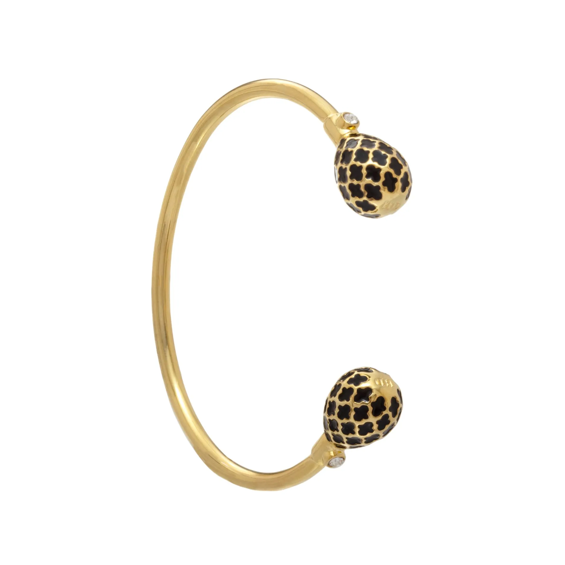 Bangle Black Ends Gold Standing
