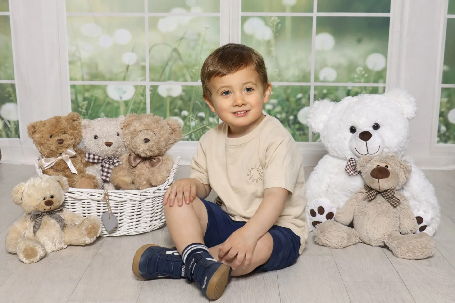 A child photographed at their nursery session